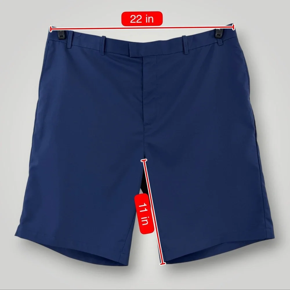 Callaway Shorts Mens 44 Blue Golf Chino Performance Microfiber Casual Flat Front